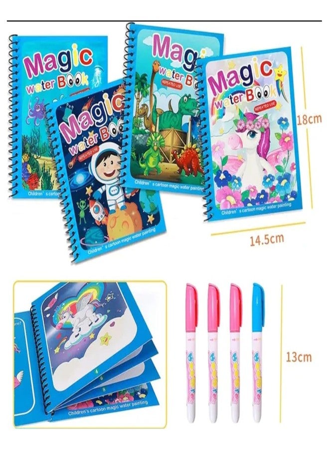 PRIMEFAIR Reusable Water Coloring Book for Toddlers, Mess-Free Paint with Water, Portable Educational Doodle Drawing Toy with Refillable Pens - Color Per a Stock (2) - Image 5